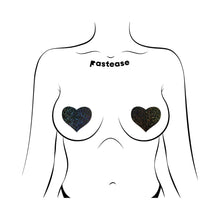 Pastease Love: Black Glitter Hearts Pasties