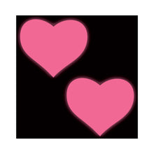 Pastease Love: Glow-in-the-Dark Neon Pink Heart Pasties Nipple Covers