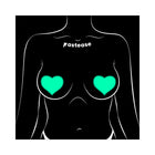 Pastease Love: Glow-in-the-Dark Neon Turquoise Heart Pasties Nipple Covers