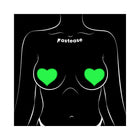 Pastease Love: Glow-in-the-Dark Neon Yellow Heart Pasties Nipple Covers