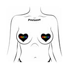 Pastease Love: Rainbow ''PRIDE'' on Black Heart Pasties