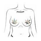 Pastease Indica Pot Leaf: Silver Holographic Weed Pasties