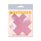 Pastease Plus X: Faux Latex Pleather Vinyl Baby Pink Cross Pasties