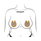 Pastease Giddy Up Sparkling Horseshoe Golden Nipple Covers
