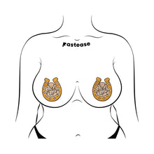 Pastease Giddy Up Sparkling Horseshoe Golden Nipple Covers