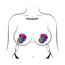 Pastease Taste the Rainbow Sparkling Tongue Out Breast Covers