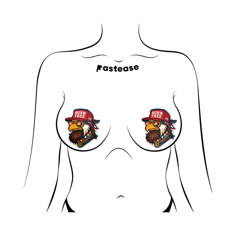 Pastease Patriotic Born Free Red White & Blue American Glory Eagle Nipple Covers