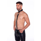 Prowler RED Leather Collar with Strap