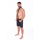 Prowler RED Leather Collar with Strap