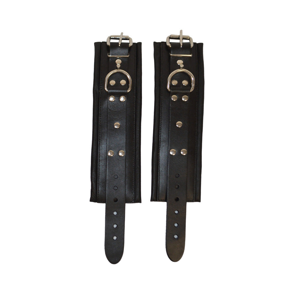Prowler RED Leather Lockable Wrist Restraints S/M