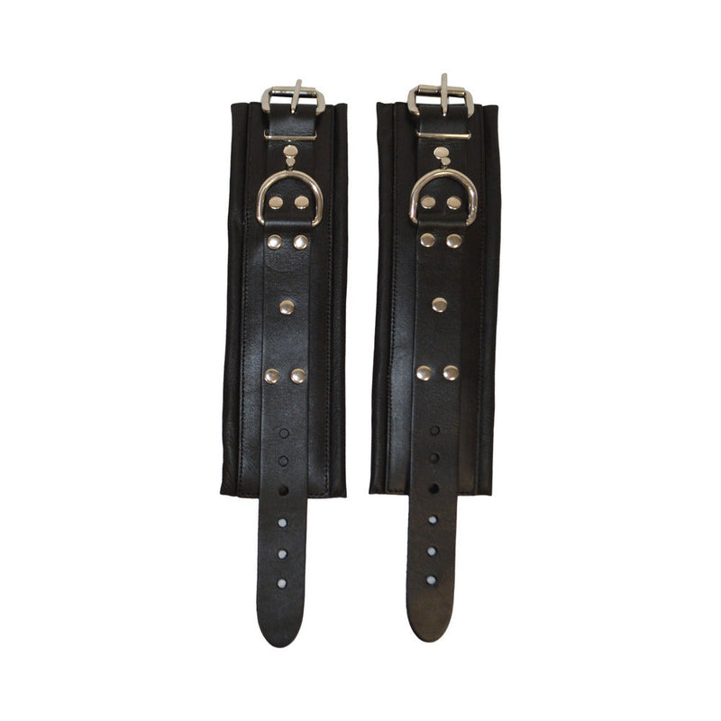 Prowler RED Leather Lockable Wrist Restraints L/XL