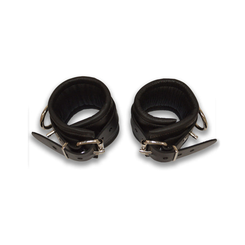 Prowler RED Leather Lockable Ankle Restraints S/M