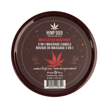 Earthly Body Hemp Seed 3-in-1 Massage Candle Mistletoe Mischief 6 oz.