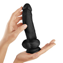Shaft Model N 9.5 in. Liquid Silicone Dong with Balls Black