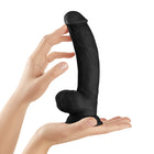 Shaft Model C 9.5 in. Liquid Silicone Dong with Balls Black