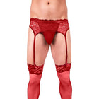 Prowler Lace Garter Set Red M