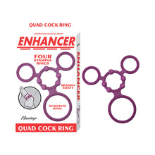 Enhancer Quad Cockring Rubine Red