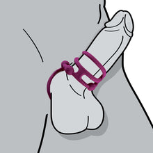 Enhancer Quad Cockring Rubine Red
