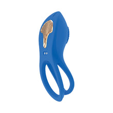 Gold Glam Cockring Blue