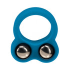 LEVELZ Liquid Silicone Double Weighted Ball Cock Ring Teal