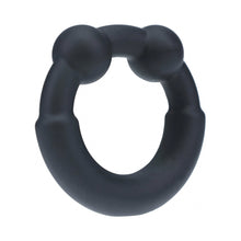 LEVELZ Metal & Silicone Cock Ring Black
