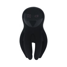 LEVELZ Digital Vibrating Silicone Penis Head Stimulator with Tentacles Black