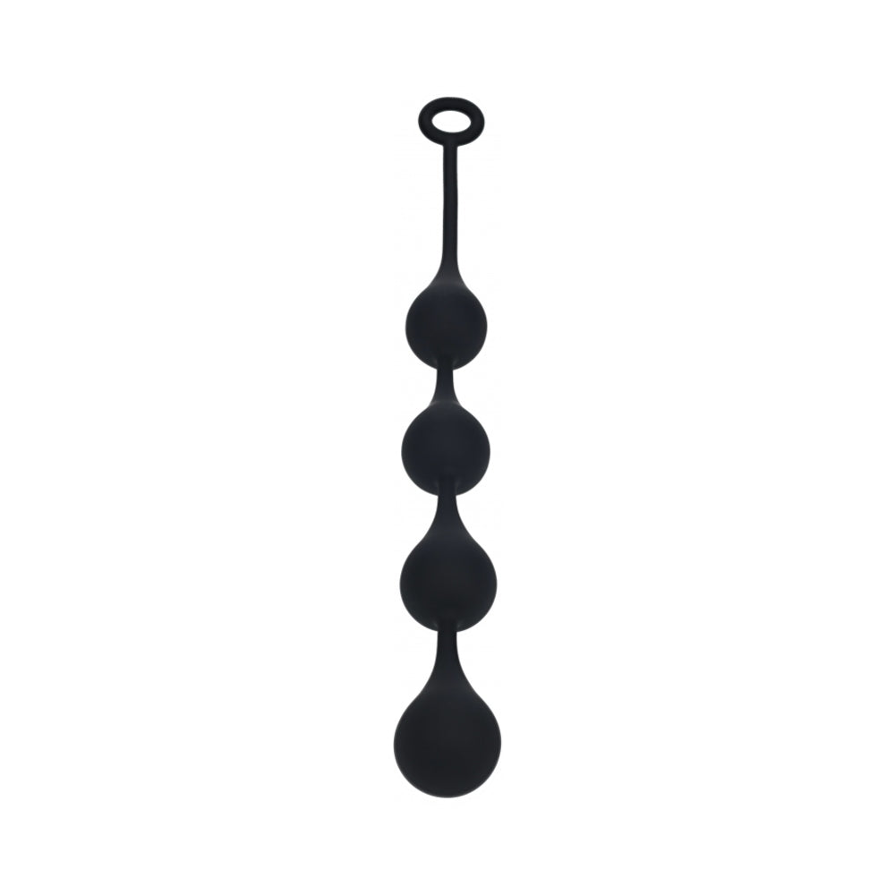 LEVELZ Waterdrop Silicone Anal Balls Large 40mm Black