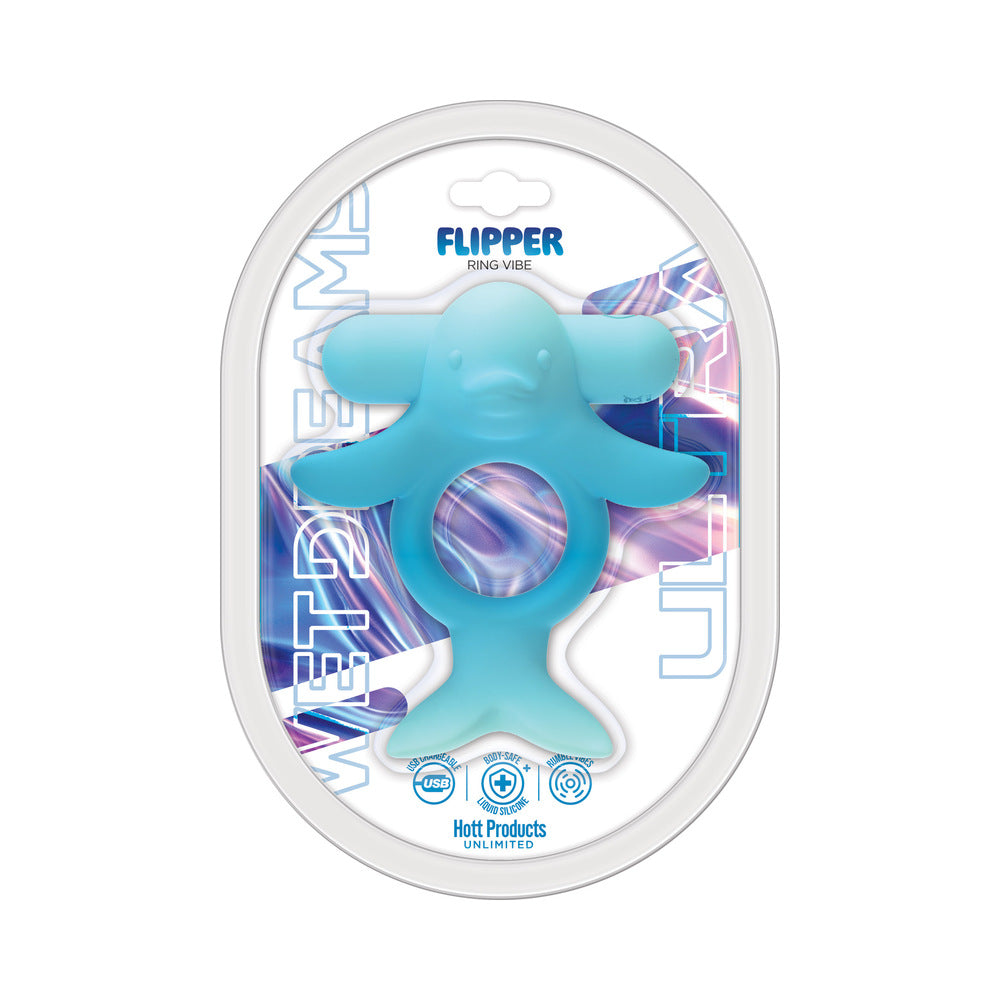 Wet Dreams Flipper Ring Vibe Dolphin Cockring with Bullet