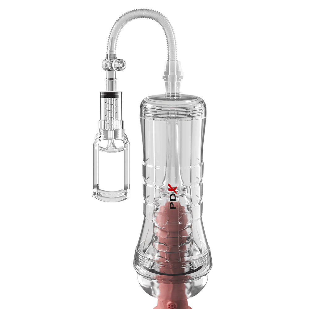 PDX Elite ViewTube Vac XXL Pump See Thru EZ-Grip Pump Stroker Clear