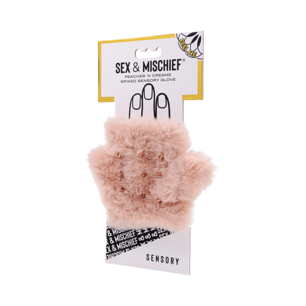 Sportsheets Sex & Mischief Peaches ''n CreaMe Spiked Sensory Glove