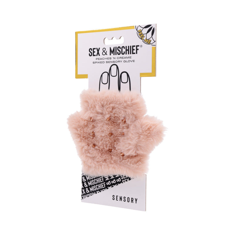 Sportsheets Sex & Mischief Peaches ''n CreaMe Spiked Sensory Glove