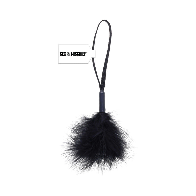 Sportsheets Sex & Mischief Peaches ''n CreaMe Wrist Feather Tickler Black