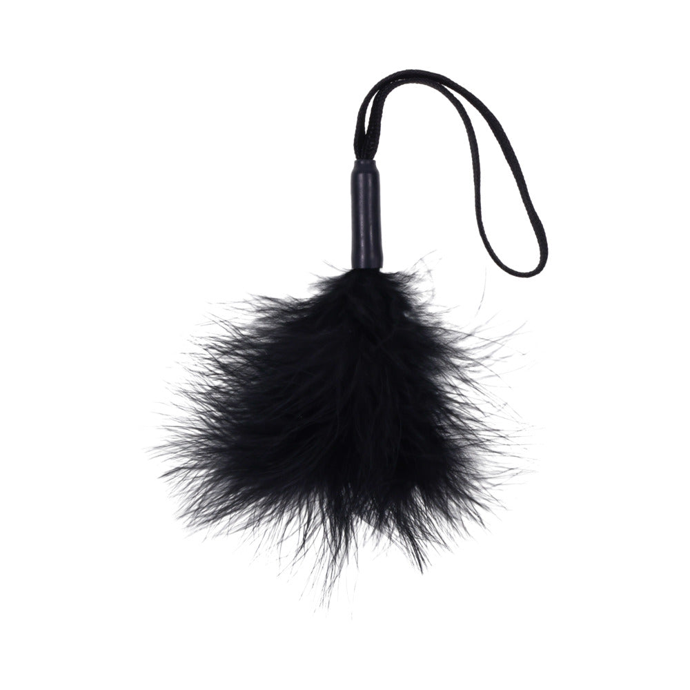 Sportsheets Sex & Mischief Peaches ''n CreaMe Wrist Feather Tickler Black