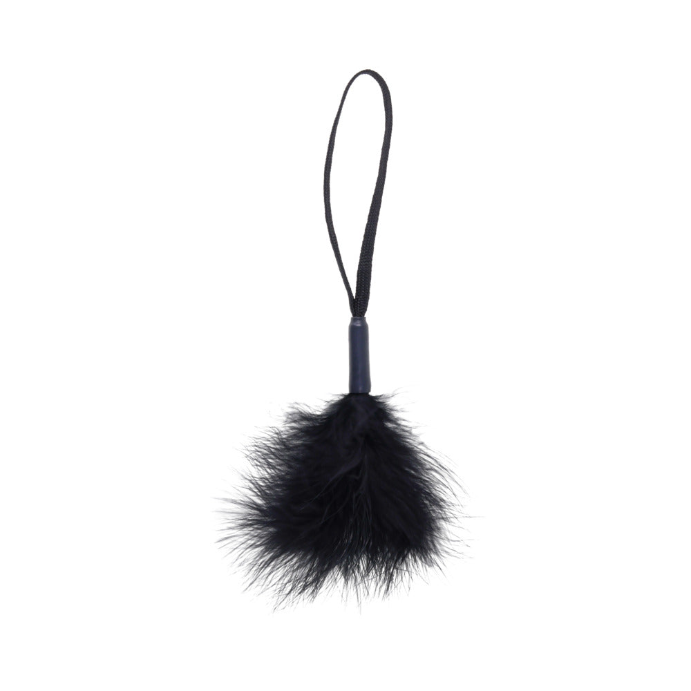 Sportsheets Sex & Mischief Peaches ''n CreaMe Wrist Feather Tickler Black