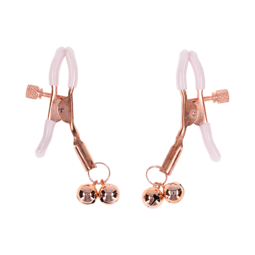 Sportsheets Sex & Mischief Peaches ''n CreaMe Bell Nipple Clamps