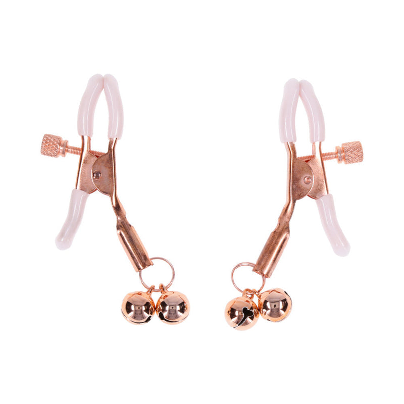 Sportsheets Sex & Mischief Peaches ''n CreaMe Bell Nipple Clamps