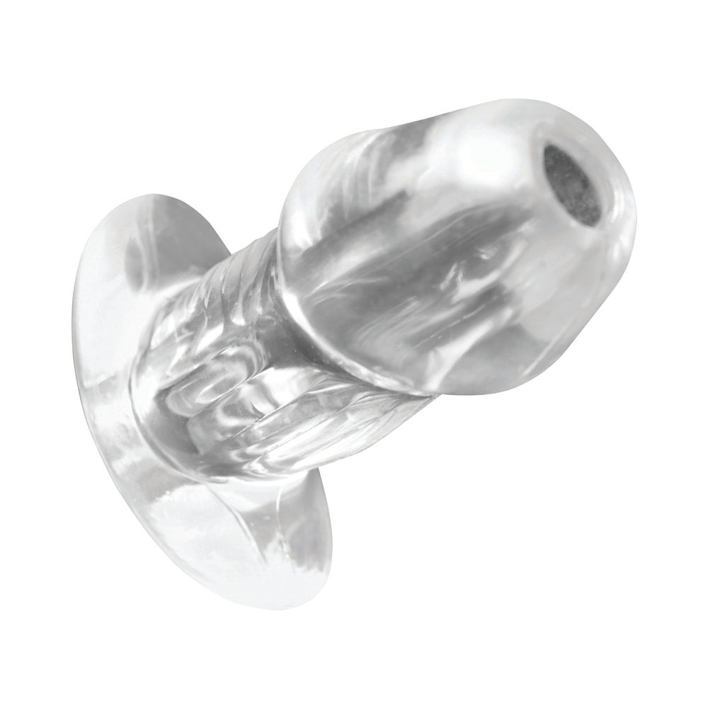 Master Series Dicked Clear Hollow Anal Plug Medium