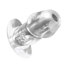 Master Series Dicked Clear Hollow Anal Plug Medium