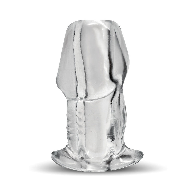 Master Series Dicked Clear Hollow Anal Plug Small