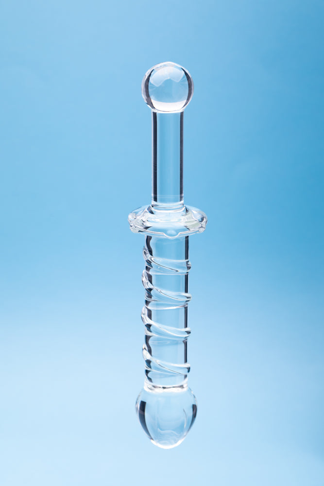 Clarity Elysian Swirl Glass Dildo