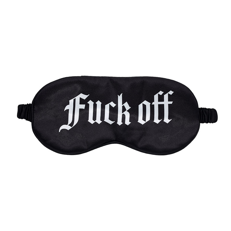 Ouch! Fuck Off Printed Mask Satin Black