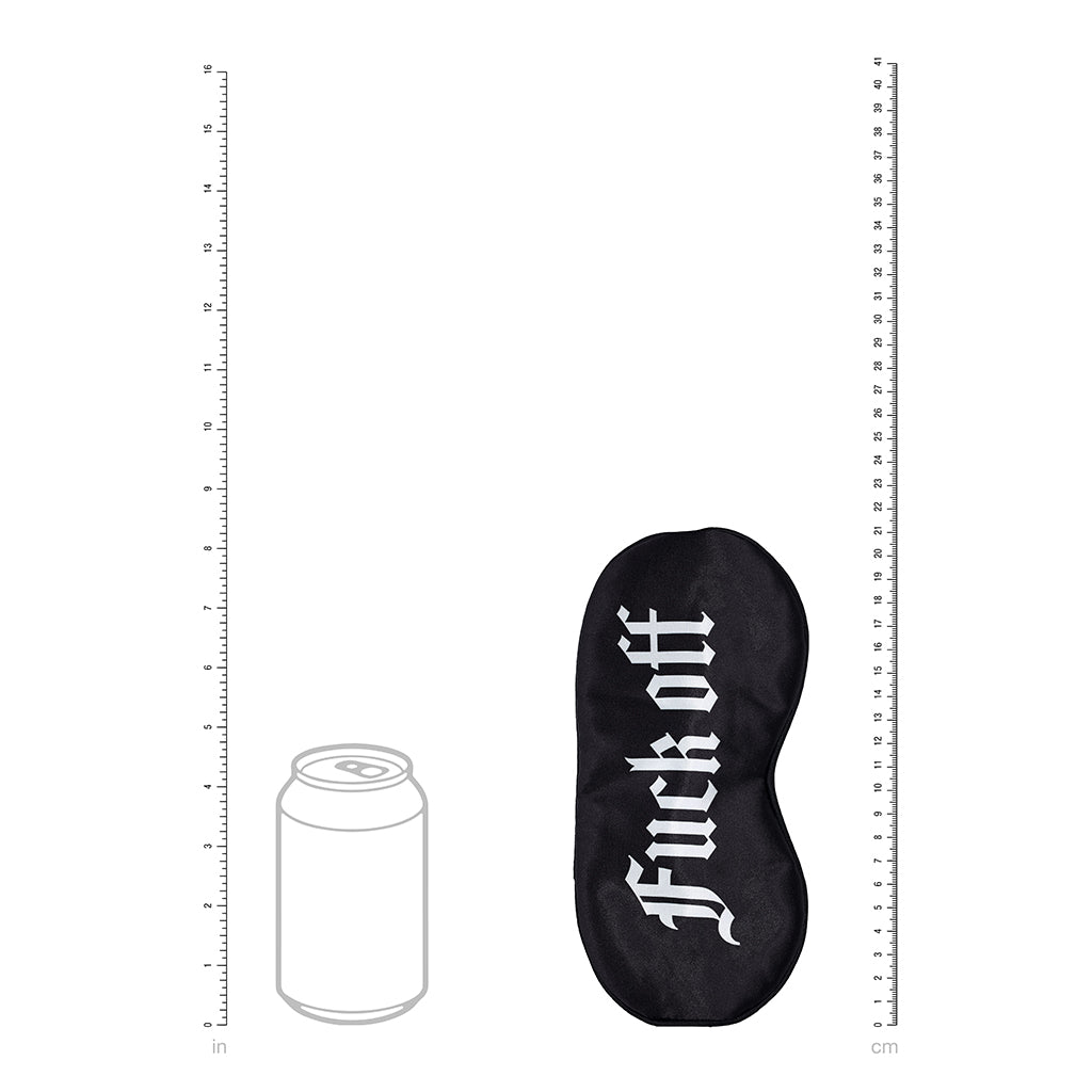Ouch! Fuck Off Printed Mask Satin Black