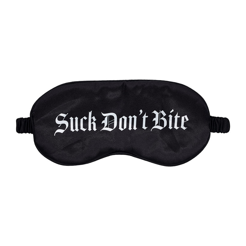 Ouch! Suck Don''t Bite Printed Mask Satin Black
