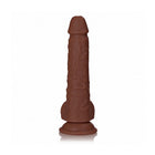 RealRock 8 in. Cock with Balls Straight Brown