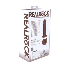 RealRock 6 in. Vibrating Cock Curved Brown