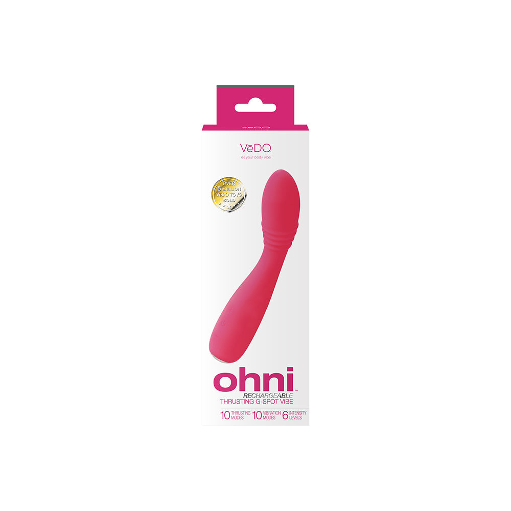 VeDO Ohni Rechargeable G-Spot Thrusting Vibe Pink