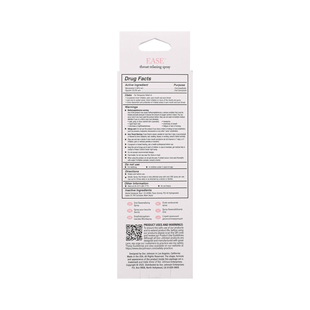 Intimate Enhancements Ease Throat Relaxing Spray Cotton Candy 2 oz.