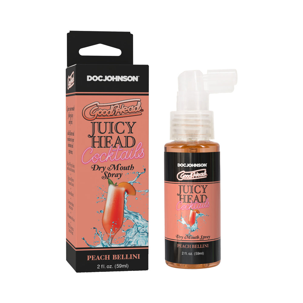 GoodHead Juicy Head Cocktails Dry Mouth Spray Peach Bellini 2 oz.