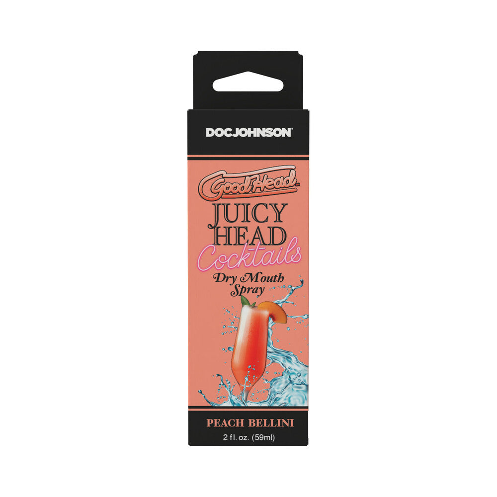 GoodHead Juicy Head Cocktails Dry Mouth Spray Peach Bellini 2 oz.