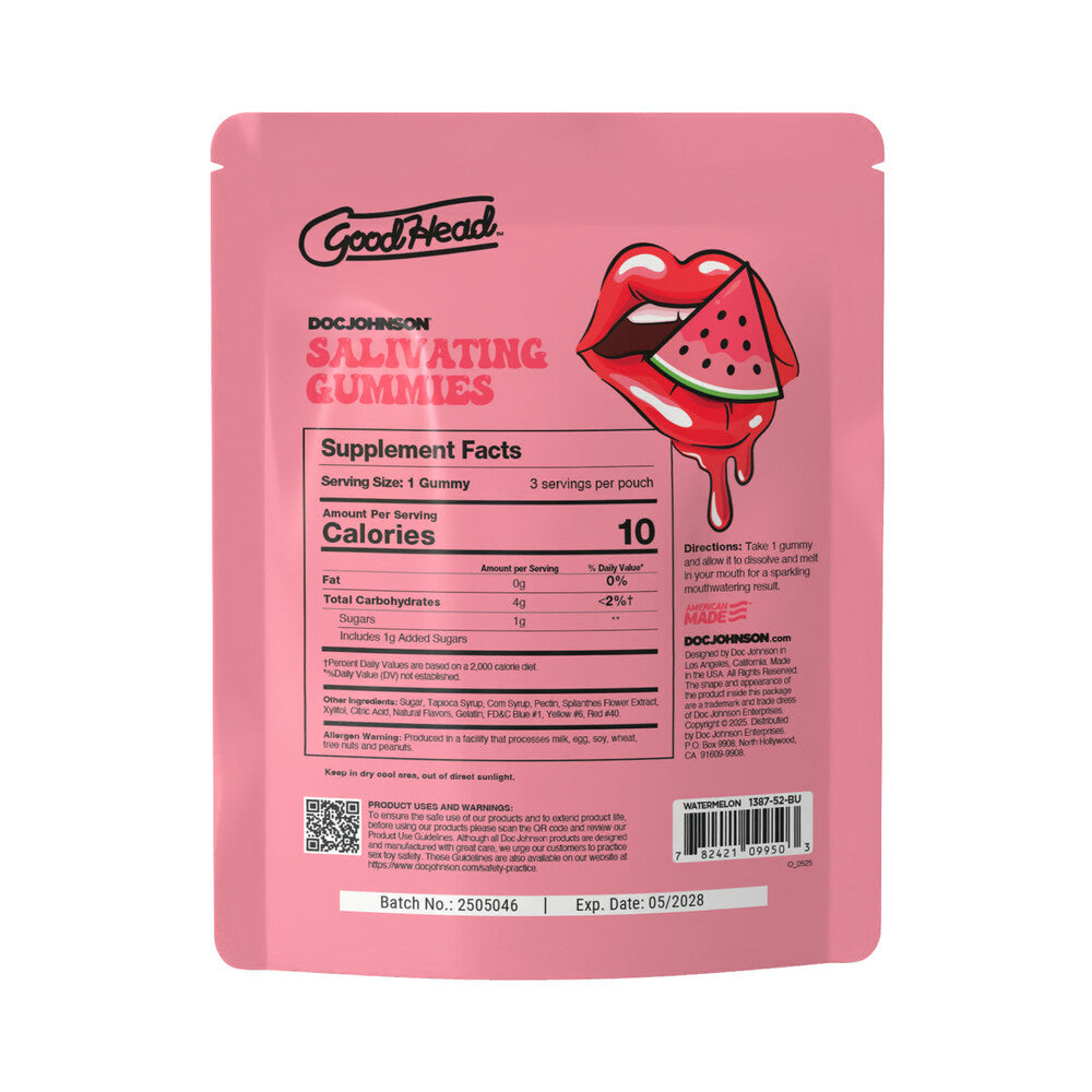 GoodHead Salivating Gummies 3-Pack Watermelon (Bulk)